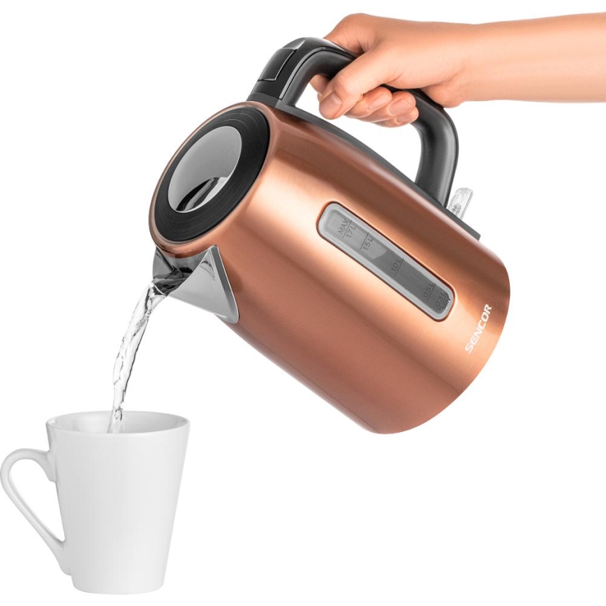 Sencor - Vattenkokare 1,7 l 2200W/230V koppar