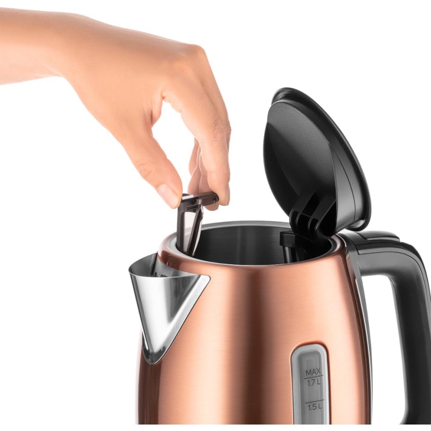 Sencor - Vattenkokare 1,7 l 2200W/230V koppar