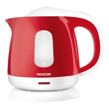 Sencor - Vattenkokare 1 l 1100W/230V röd