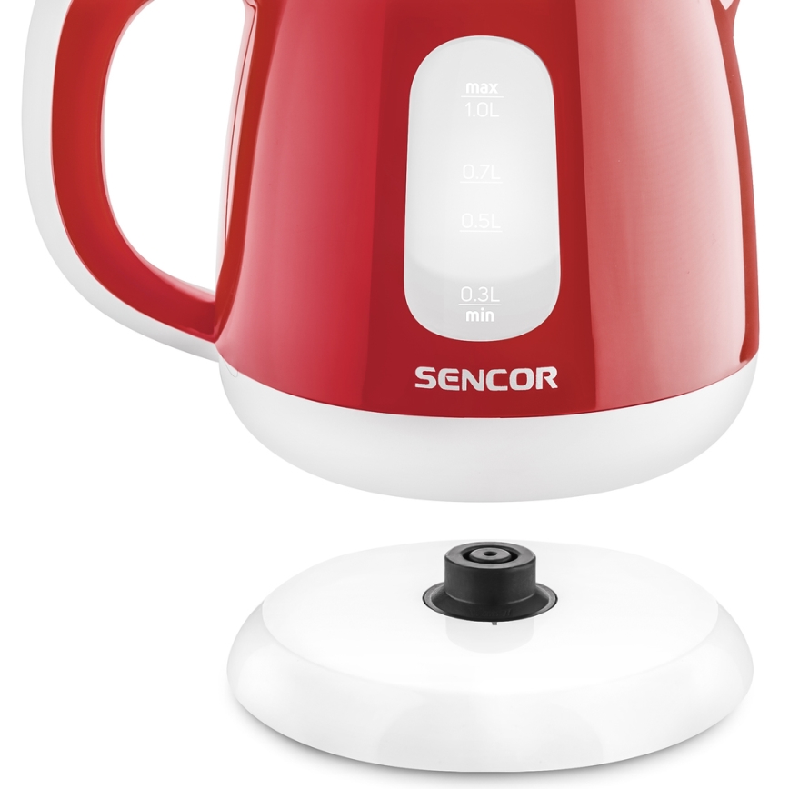 Sencor - Vattenkokare 1 l 1100W/230V röd