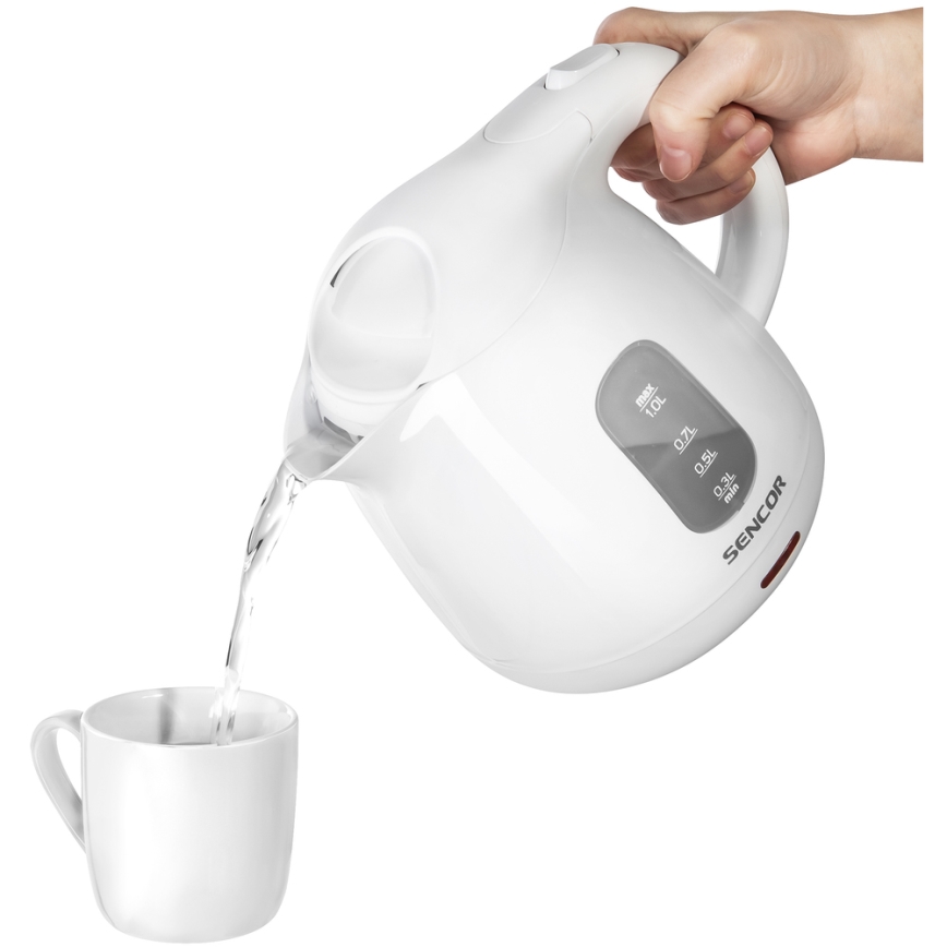 Sencor - Vattenkokare 1 l 1100W/230V vit