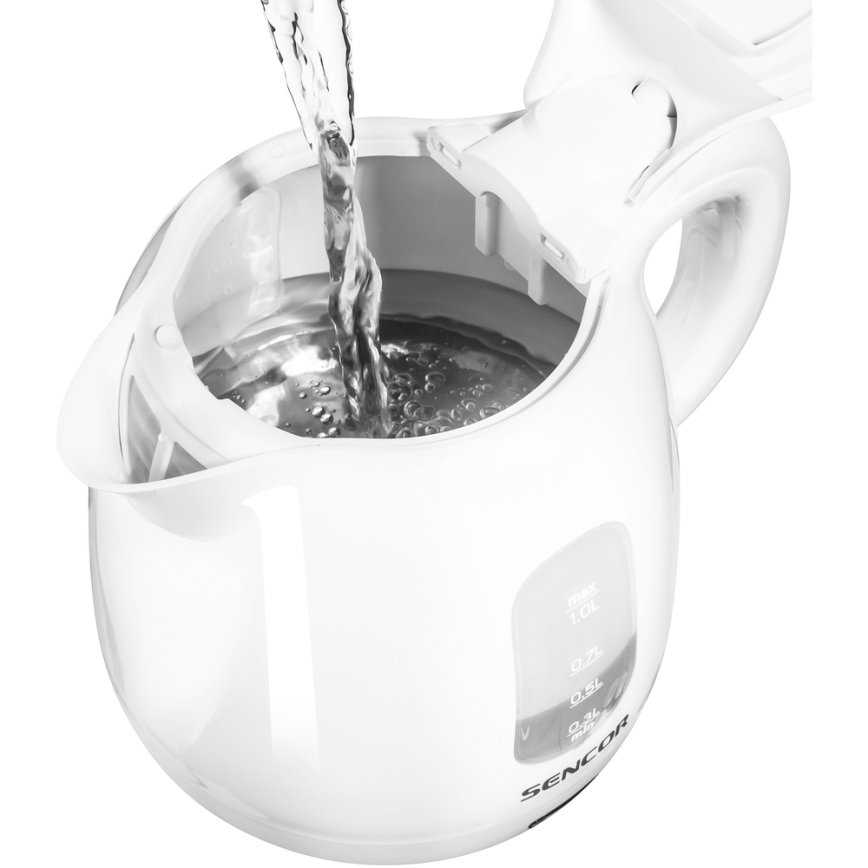 Sencor - Vattenkokare 1 l 1100W/230V vit