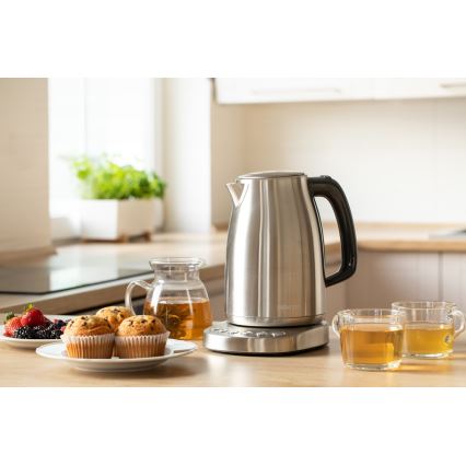 Sencor - Vattenkokare med termoreglering 1,7 l 2200W/230V rostfritt 