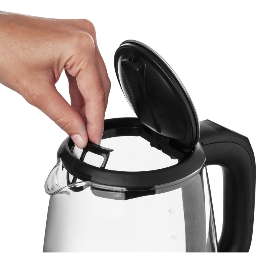 Sencor - Vattenkokare med termoreglering Data kontakt  LED bakgrundsbelyst 2 l 2200W/230V