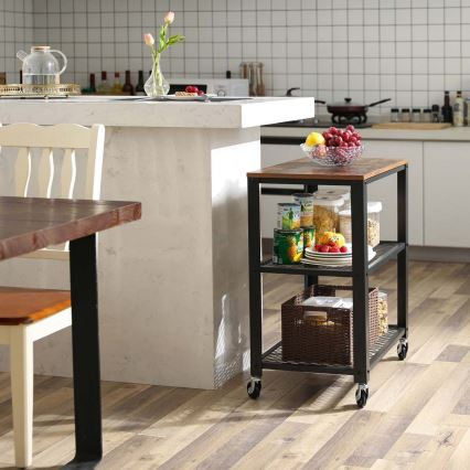 Serveringsbord MARGE brun/svart