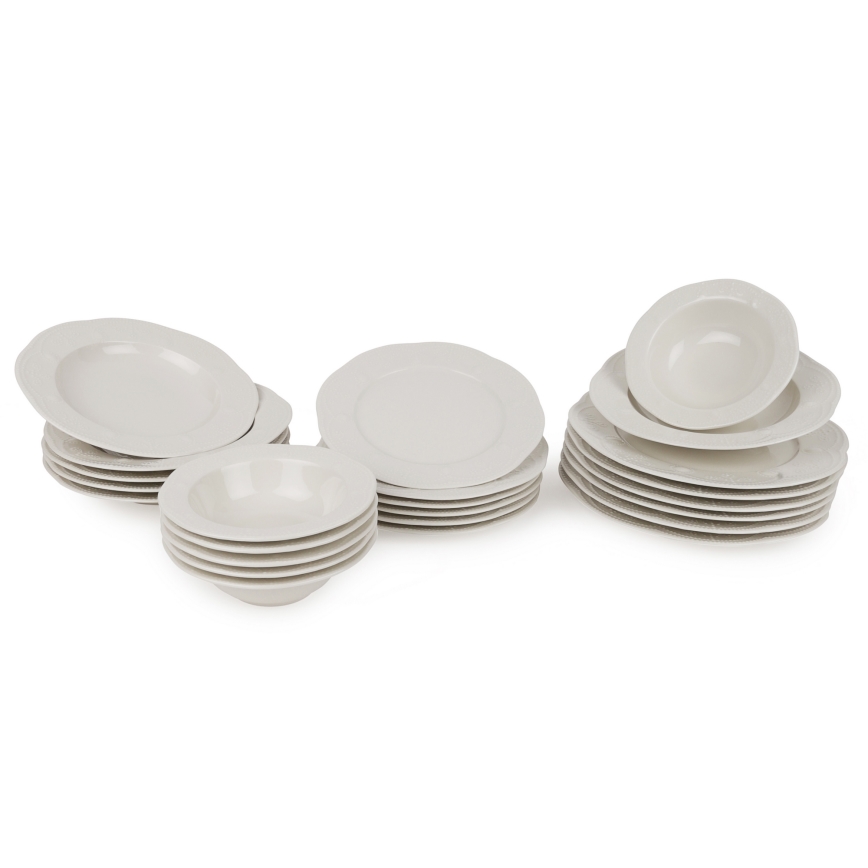 Servis 24 delar vit/porslin