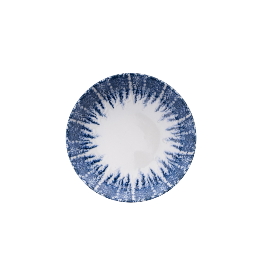 Servisset 12 st vit/blå/porslin