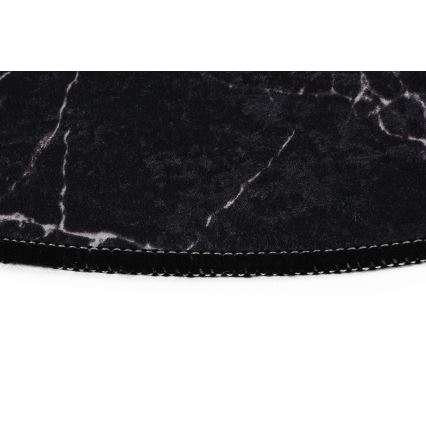 SET 2x Badrumsmatta MARBLE 50x60/60x100 cm svart