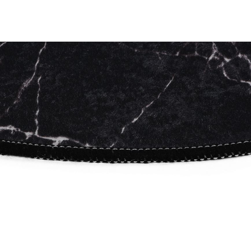 SET 2x Badrumsmatta MARBLE 50x60/60x100 cm svart