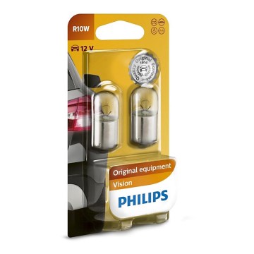 SET 2x Billampor Philips VISION 12814B2 BA15s/10W/12V