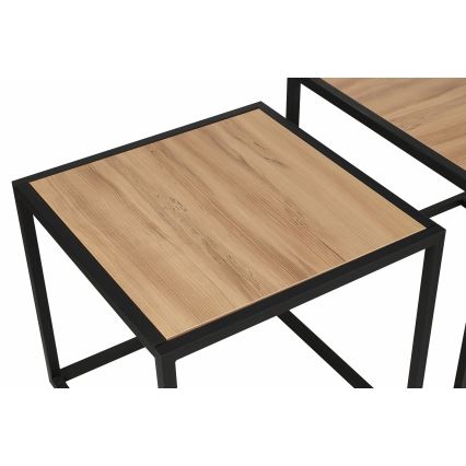 SET 2x Konferensbord ATLANTIS brun/svart