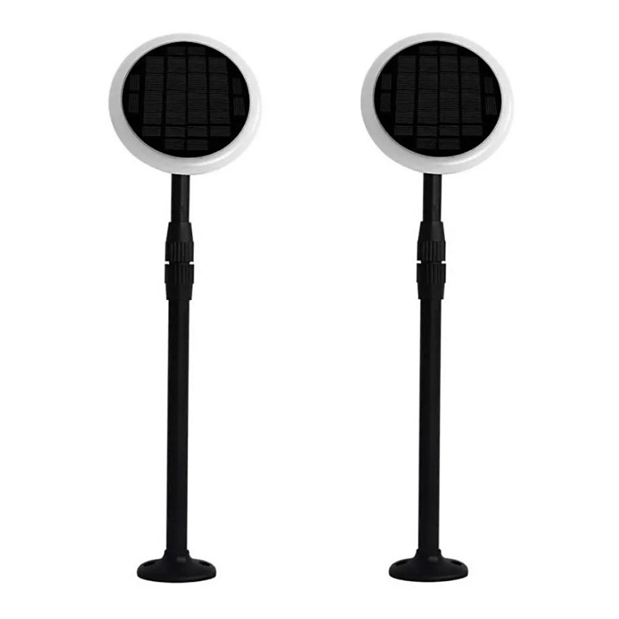 SET 2x LED Justerbar solcell lampa GARDEN LED/3W/5V 42-80 cm 3000K IP65