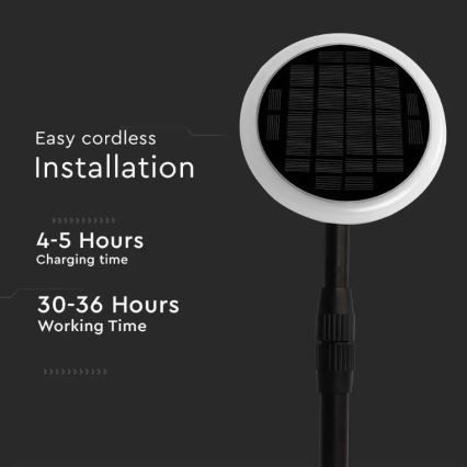 SET 2x LED Justerbar solcell lampa GARDEN LED/3W/5V 42-80 cm 3000K IP65