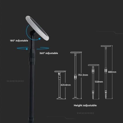 SET 2x LED Justerbar solcell lampa GARDEN LED/3W/5V 42-80 cm 3000K IP65