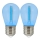 SET 2x LED-lampa PARTY E27/0,3W/36V blå