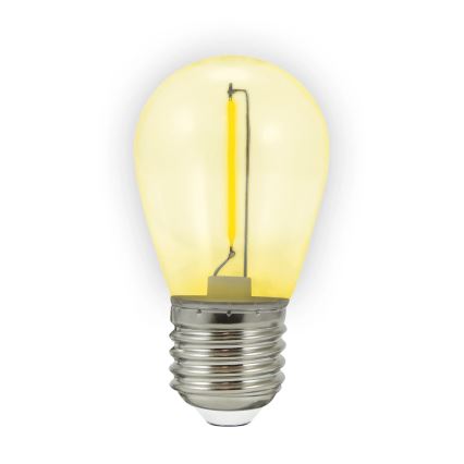 SET 2x LED-lampa PARTY E27/0,3W/36V gul