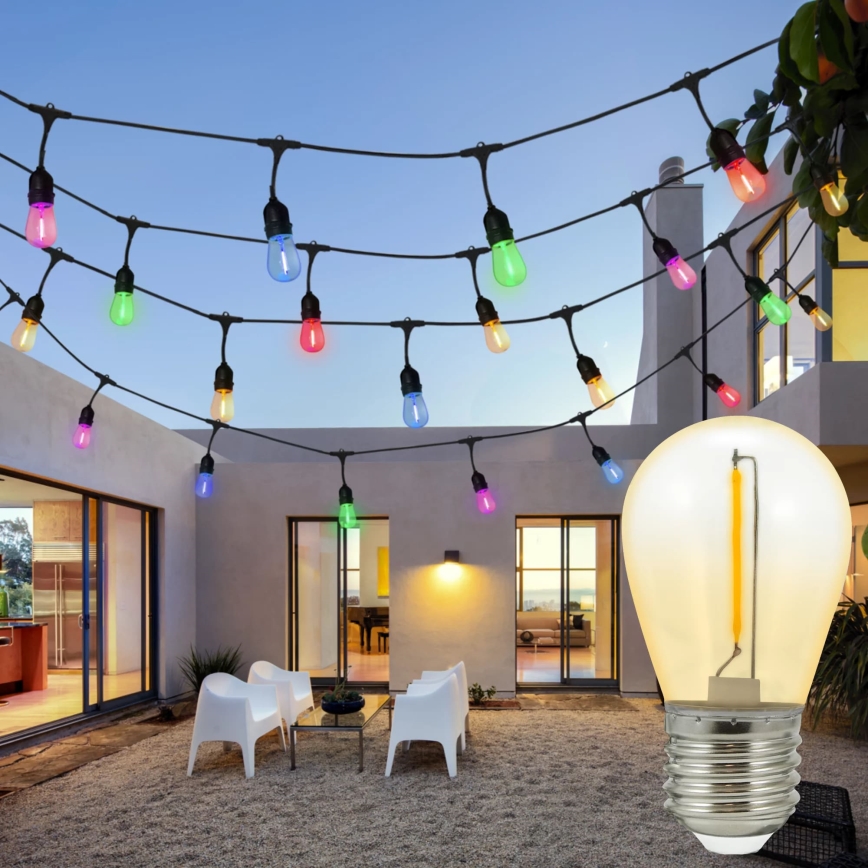 SET 2x LED-lampa PARTY E27/0,3W/36V