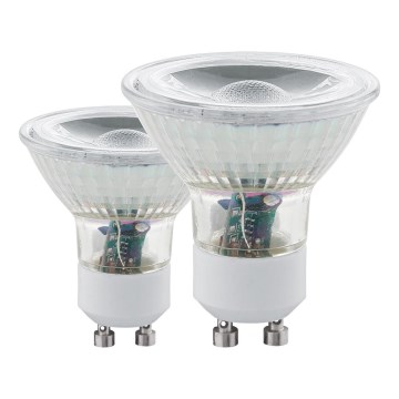 SET 2x LED-lampor GU10/3,4W 3000K - Eglo 11475