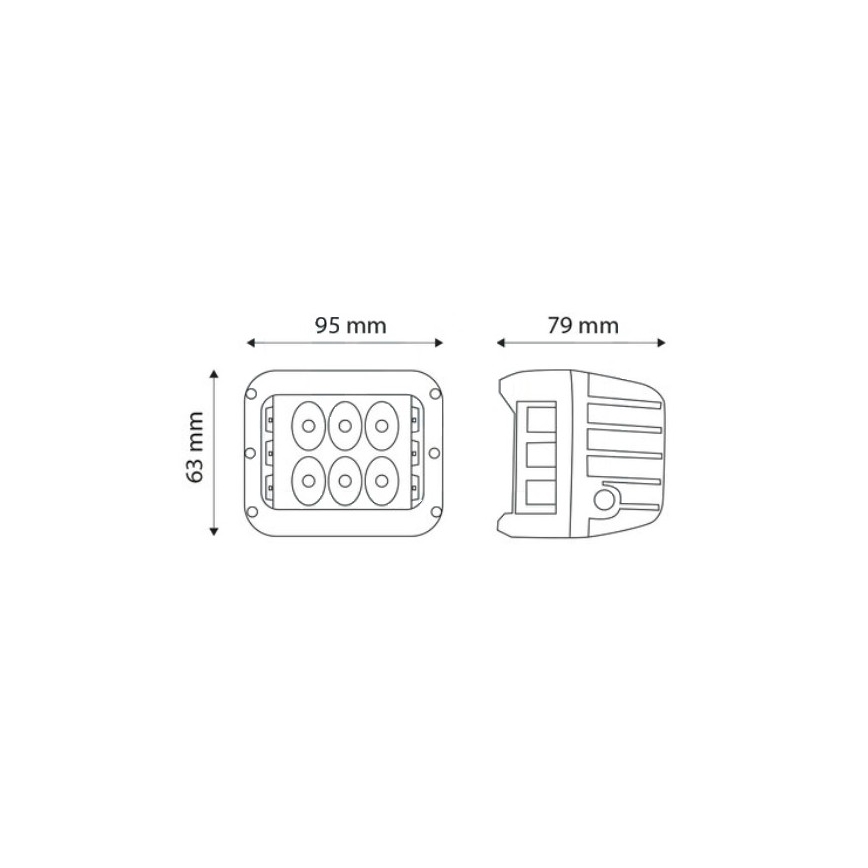 SET 2x LED Spotlight för bil CREE LED / 27W / 10-30V IP67