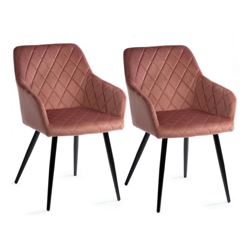 SET 2x Matstol RICO rosa