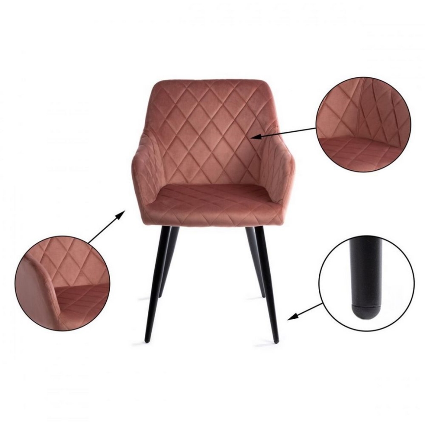 SET 2x Matstol RICO rosa