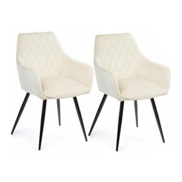 SET 2x Matstol SAMETTI kräm