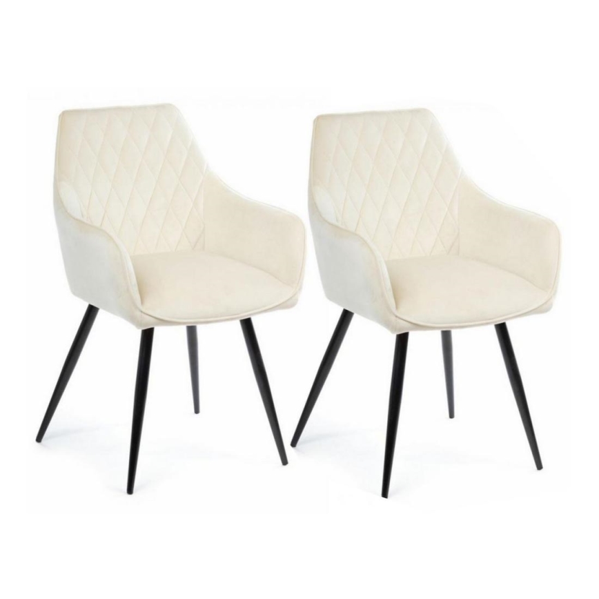 SET 2x Matstol SAMETTI kräm
