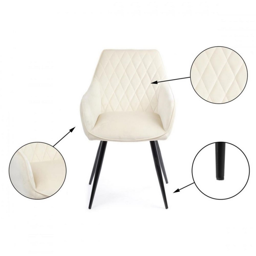 SET 2x Matstol SAMETTI kräm