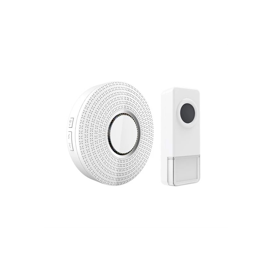 SET 2x Trådlöst uttagsdörrklocka 230V IP55 vit