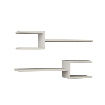 SET 2x Väggmonterad hylla FORK vit