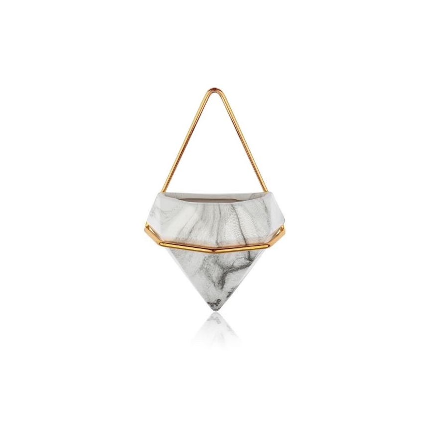 SET 2x Väggkruka SEMELA 23x20 cm guld