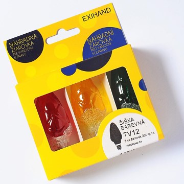 SET 3 x Reservlampor CONE E10/20V/0,1A färgglad tillverkad i Europa