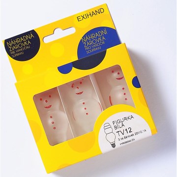 SET 3 x Reservlampor FIGURINE E10/20V/0,1A vit tillverkad i Europa