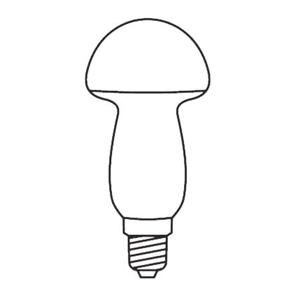 SET 3 x Reservlampor MUSHROOM E10/20V/0,1A röd tillverkad i Europa
