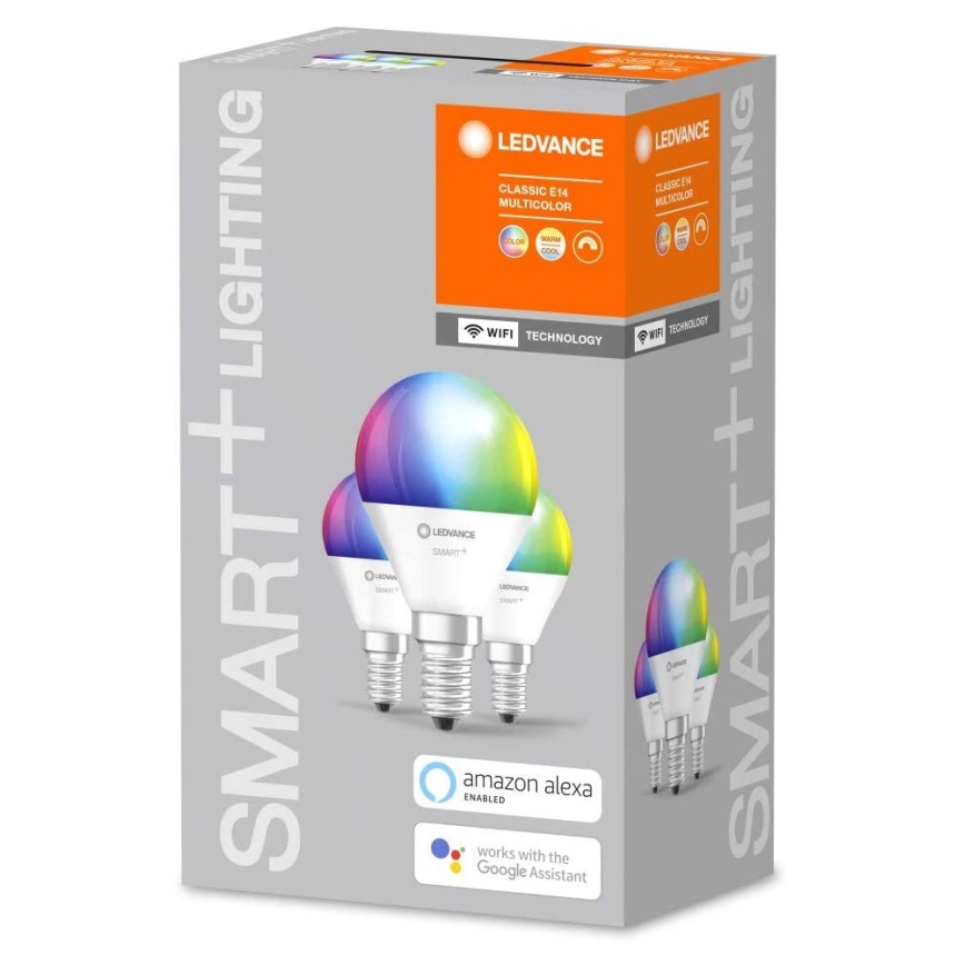 SET 3x Dimbar RGBW LED-lampa SMART+ E14/5W/230V 2700K-6500K - Ledvance