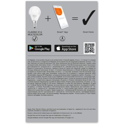 SET 3x Dimbar RGBW LED-lampa SMART+ E14/5W/230V 2700K-6500K - Ledvance