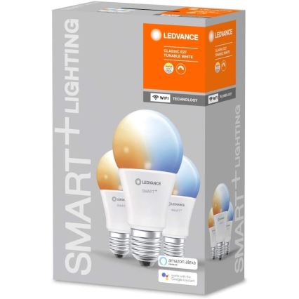 SET 3x Dimbara LED-lampor SMART+ E27/9.5W/230V 2,700K-6,500K - Ledvance