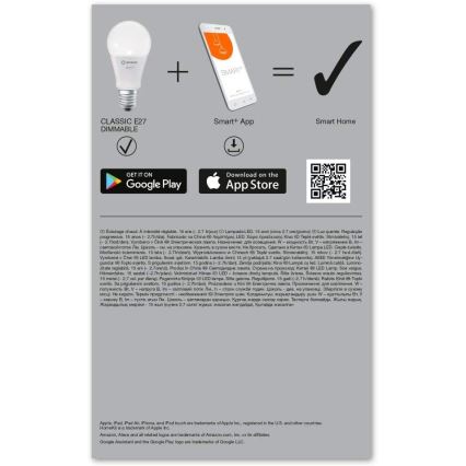 SET 3x Dimbara LED-lampor SMART+ E27/9.5W/230V 2,700K - Ledvance