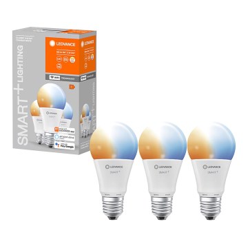 SET 3x Dimbara LED-lampor SMART+ E27/9W/230V 2,700K-6,500K - Ledvance