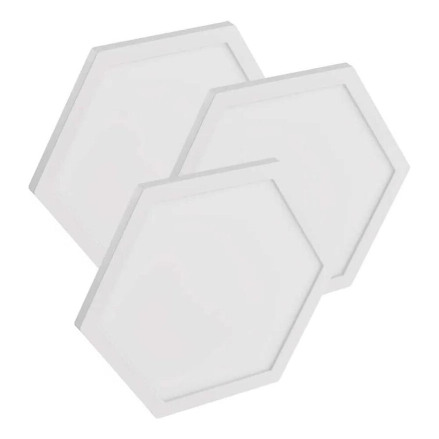 SET 3x LED RGBIC+CCT Dimbart panel - utbyggnad 3xLED/1,8W/230V Wi-Fi Tuya