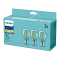 SET 3xLED-lampa Philips E27/8,5W/230V 2700K