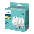 SET 4x LED Glödlampa Philips E14/5,5W/230V 2700K