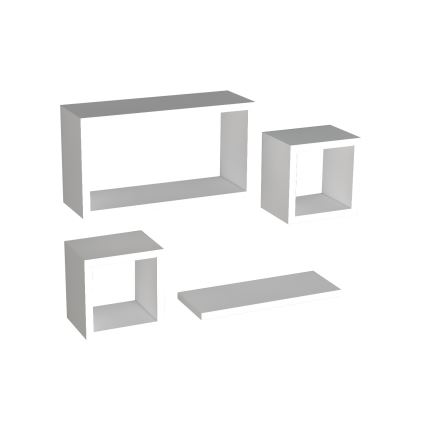 SET 4x Vägghylla BABI vit
