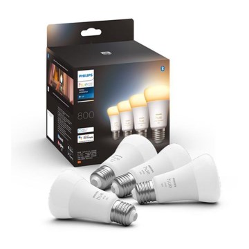 Set 4xLED ljusreglerad glödlampa  Philips Hue WHITE AMBIANCE E27/6W/230V 2200-6500K