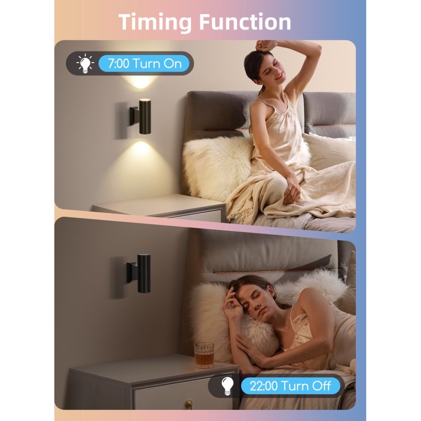 Set med 2 dimbara LED RGBW-lampor MESH GU10/6,5W/230V 2700-6500K Wi-Fi - Aigostar