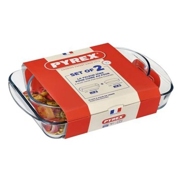 Set med 2 PYREX-ugnsformar, 2,7/2,2 l