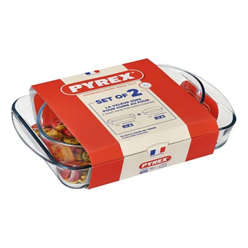 Set med 2 PYREX-ugnsformar, 2,7/2,2 l
