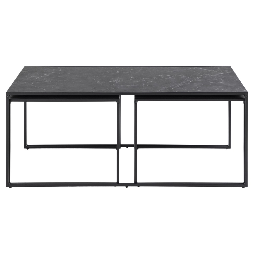 Set med soffbord ALMA 3 delar antracit