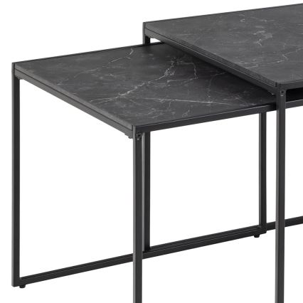 Set med soffbord ALMA 3 delar antracit