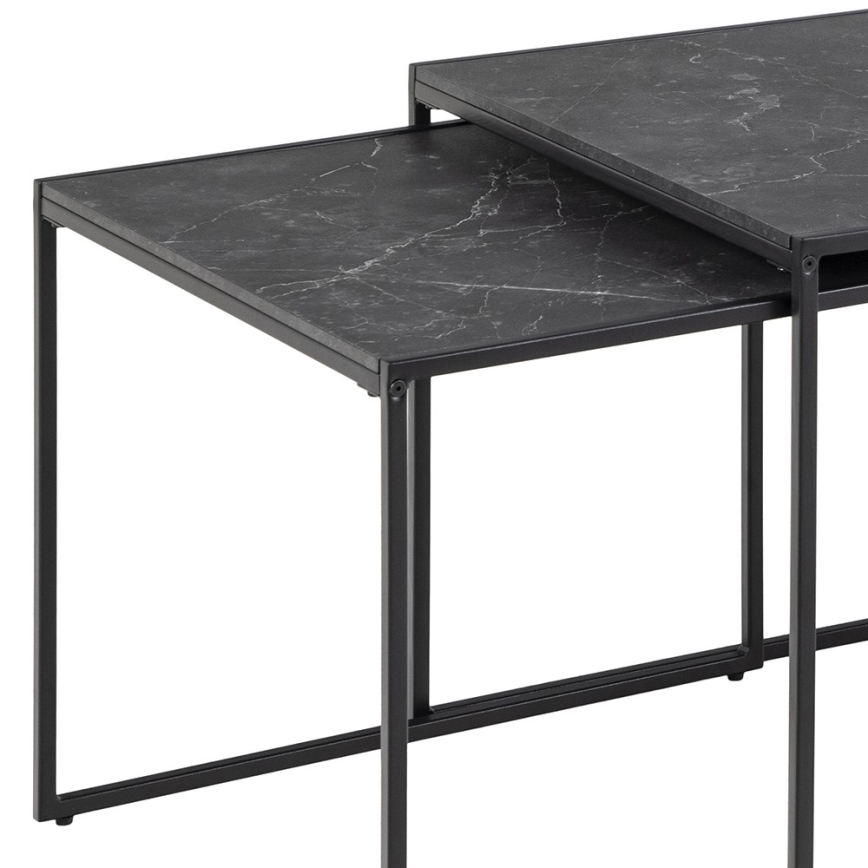 Set med soffbord ALMA 3 delar antracit